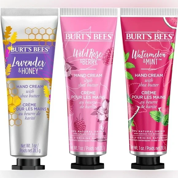 Burt's Bees Hand Cream Trio Lavender & Honey, Wild Rose & Berry, Watermelon Mint - Picture 10 of 10